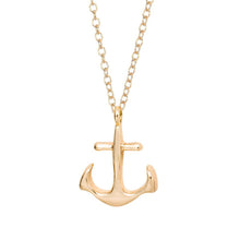 10pcs/lot 2016 New Fashion Gold Plated Anchor Pendant Necklace Small Pendant Tiny Simple Women Wholesale Necklace N025