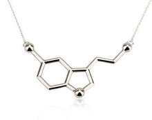 10pcs/lot 2016 New Serotonin Molecule Pendants Necklace For Women Cute Best Gift Wholesale Elegant Simple Gold Necklace N012