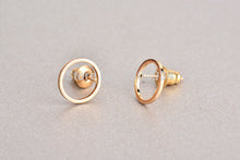 10pcs/lot Brass Hollow Round Stud Earrings Cute Round Circle Studs Earrings wholesale Lovely Simple Earring Studs Jewelry E063