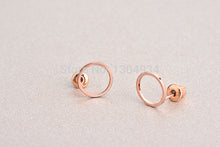 10pcs/lot Brass Hollow Round Stud Earrings Cute Round Circle Studs Earrings wholesale Lovely Simple Earring Studs Jewelry E063