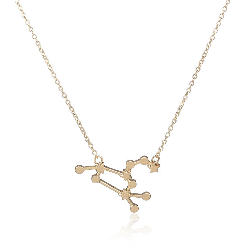 10pcs/lot Cute Horse Shape Leo Zodiac Sign Astrology Necklace Constellation Necklace for Women N157