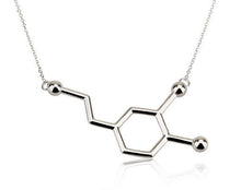 10pcs/lot Dopamine Molecule Chemistry Necklace For Women 2016 Fashion Simple Pendant Gold Silver Wholesale Necklace N140