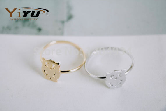 10pcs/lot Gold&Pink&Silver Owl Animal Cute Girls Rings Cute Animal Punk Female Simple Cool Lovely Wholesale Wedding Ring R210