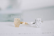 10pcs/lot Gold&Pink&Silver Owl Animal Cute Girls Rings Cute Animal Punk Female Simple Cool Lovely Wholesale Wedding Ring R210