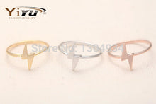 10pcs/lot Gold&Pink&Silver Tiny Thunder Ring Cute Unique Wholesale Adjustable Midi Simple Rings R231