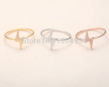 10pcs/lot Gold&Pink&Silver Tiny Thunder Ring Cute Unique Wholesale Adjustable Midi Simple Rings R231