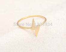 10pcs/lot Gold&Pink&Silver Tiny Thunder Ring Cute Unique Wholesale Adjustable Midi Simple Rings R231