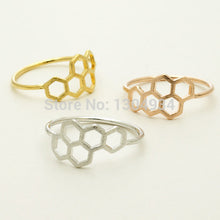 10pcs/lot Gold&Pink&Silver Triangle Circle Hive Women Ring Fashion Jewelry Cool Simple Engagement Statement Knuckle Ring R109