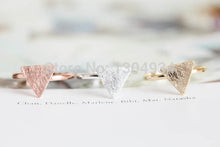 10pcs/lot Gold&Pink&Silver Triangle Plate Rings Unique Knuckle Stretch Fashion Couple Cool Vintage Statement Wholesale Ring R208