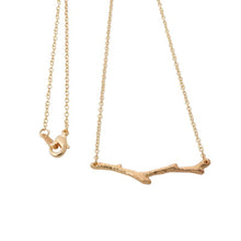 10pcs/lot Gold Plated Simple Tree Branch Twig Pendant Necklace Girl Nature Woodland Olive Bar Botanical Plant Limb Necklace N146