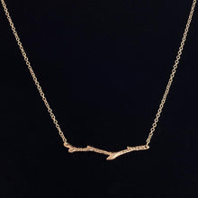 10pcs/lot Gold Plated Simple Tree Branch Twig Pendant Necklace Girl Nature Woodland Olive Bar Botanical Plant Limb Necklace N146
