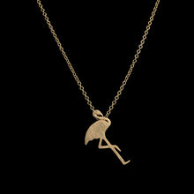 10pcs/lot Gold Silver Flamingo Necklace Cute Animal Elegant Long Chain Women Wholesale Fashion Necklace N045