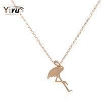 10pcs/lot Gold Silver Flamingo Necklace Cute Animal Elegant Long Chain Women Wholesale Fashion Necklace N045