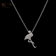 10pcs/lot Gold Silver Flamingo Necklace Cute Animal Elegant Long Chain Women Wholesale Fashion Necklace N045