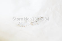 10pcs/lot Gold&Silver&Rose Plated Stylish Dapper Bling Triple-Star Stud Earrings Wholesale Charming Jewelry Simple Ear Stud E027