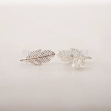 10pcs/lot Hight Quality Leaves Earrings 18K Gold Plated Leaf Earrings Modern Beautiful Stud Earrings for Women E038