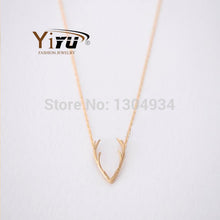 10pcs/lot Horn Antler Necklace Best Gift For Christmas Women Cute Animal Simple Long Chain Fashion Wholesale Necklace N056