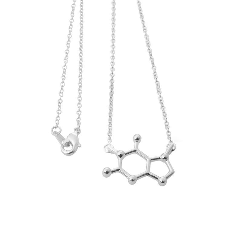 10pcs/lot Molecule Model Necklace Chemistry Structure Pendant Women Necklace 2015 Fashion Gold Silver Wholesale Necklace N138