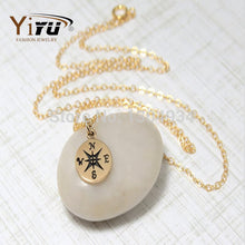 10pcs/lot Small Compass Find Your True North Necklace Wholesale Female Long Chain Choker Dainty Popular Elegant Necklace N061