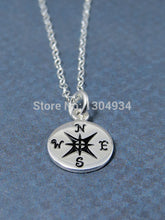 10pcs/lot Small Compass Find Your True North Necklace Wholesale Female Long Chain Choker Dainty Popular Elegant Necklace N061