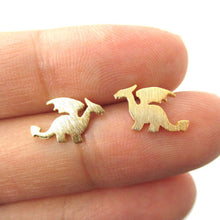 10pcs/lot Small Dragon Silhouette with Wings Animal Shaped Stud Earrings Wholesale Handmade Jewelry Cute Ear Studs E077