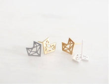 10pcs/lots 2016 Fashion Jewelry Earrings Origami Fox Stud Earrings for Women Simple Origami Jewelry Birthday Gifts E096