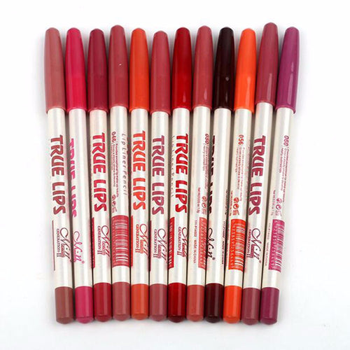 12pcs/lot 15CM 12Colors/Set Waterproof Pencil Lip Liner Pencil Women's Professional Long Lasting Lipliner Set Lips Makeup Tools