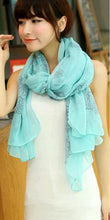 150 * 60cm New Fashion Velvet Chiffon Scarf retro blue and white chiffon scarves Ms. tide models Scarves wholesale