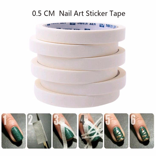 1PCS 17m*0.5cm French Manicure Nail Art Tips Creative Nail Stickers Masking Tape Nail Accessories Nail Art
