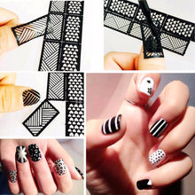 1PCS DIY Reusable Stamping Tool Nail Art Hollow Template Stickers Stamp Stencil Guide Makeup Tools