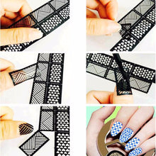 1PCS DIY Reusable Stamping Tool Nail Art Hollow Template Stickers Stamp Stencil Guide Makeup Tools
