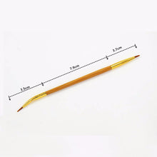 1PCS High quality natural bamboo handle bent double eyeliner brush + lip brush eyeliner brush brush a multi-purpose