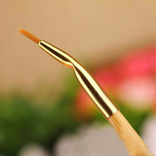 1PCS High quality natural bamboo handle bent double eyeliner brush + lip brush eyeliner brush brush a multi-purpose