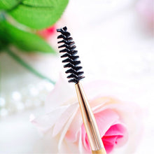 1PCS makeup tools for bamboo handle double eyebrow brush + eyebrow comb and makeup brush for