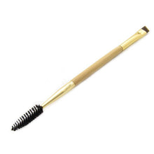 1PCS makeup tools for bamboo handle double eyebrow brush + eyebrow comb and makeup brush for