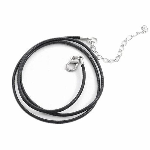 1Pcs Wax rope Choker Necklace Black Leather Rope Chain DIY Necklace Jewelry Chain Necklace fashion Jewelry Accessories