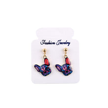 1pair High Quality Enamel Dog Dangle Earrings for Women Alloy Dog Jewelry Earrings Wedding Gifts OEH002