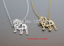 1pc 2015 Bulldog Shape Necklace Simple Small Pendant Tiny Cute Tiny Animal Fashion Gold Silver Dainty Necklace N118