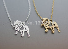 1pc 2015 Bulldog Shape Necklace Simple Small Pendant Tiny Cute Tiny Animal Fashion Gold Silver Dainty Necklace N118