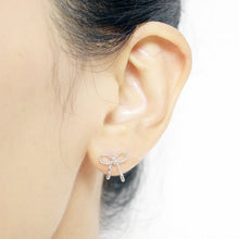 1pc 2016 Gold&Silver&Rose Gold Plated Little Twist Bow Knot Stud Earrings For Women Cute Simple Ear Stud Fashion Jewelry E049