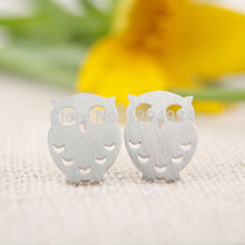 1pc 2016 Hot Quality New Fashion Brand Tiny Hoot Owl Earrings Teenage Girl Creative Jewelry Simple Cute Ear Stud E045