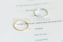 1pc 2016 Rose Plated Slim Stacking Women Simple Rings Smooth Couple Wedding Ring Woman Man Fashion Jewelry R213