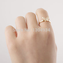 1pc Gold&Pink&Silver Fashion Butterfly Simple Women Ring 2015 Cute Animal Female Insect Wedding Midi Knuckle Ring R201