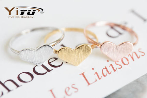 1pc Gold&Pink&Silver Love Heart Cool Women Ring Fashion Jewelry High Quality Midi Knuckle Finger Cute Wedding Rings R217
