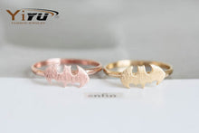 1pc Gold&Pink&Silver Stainless Steel Batman Ring Fashion Style Cool Bat Women Ring Cute Animal Bird Punk Midi Party Ring R215