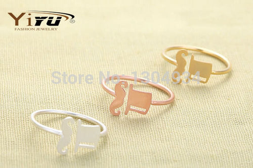 1pc Gold&Pink&Silver Top Hat With Mustache Women Cute Ring Unique Adjustable Simple Cool Knuckle Gift Party Wedding Ring R211