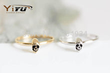 1pc Gold&Pink&Silver Wholesale New Vintage Skull Head Ring Europe American Style Jewelry R228