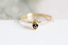 1pc Gold&Pink&Silver Wholesale New Vintage Skull Head Ring Europe American Style Jewelry R228