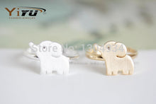 1pc Gold Plated Cute Elephant Women Rings Simple Cool Knuckle 2016 New Fashion Lovely Wedding Punk Ring Mother's Day Gift R202