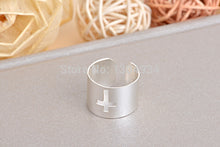 1pc Gold/Silver/Rose Gold Color Plated Unique Hollow Cross Ring Cool Cross Pattern Finger Women Ring R221